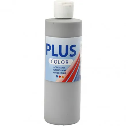 Plus Color hobbyfärg, rain grey, 250 ml/1 fl.